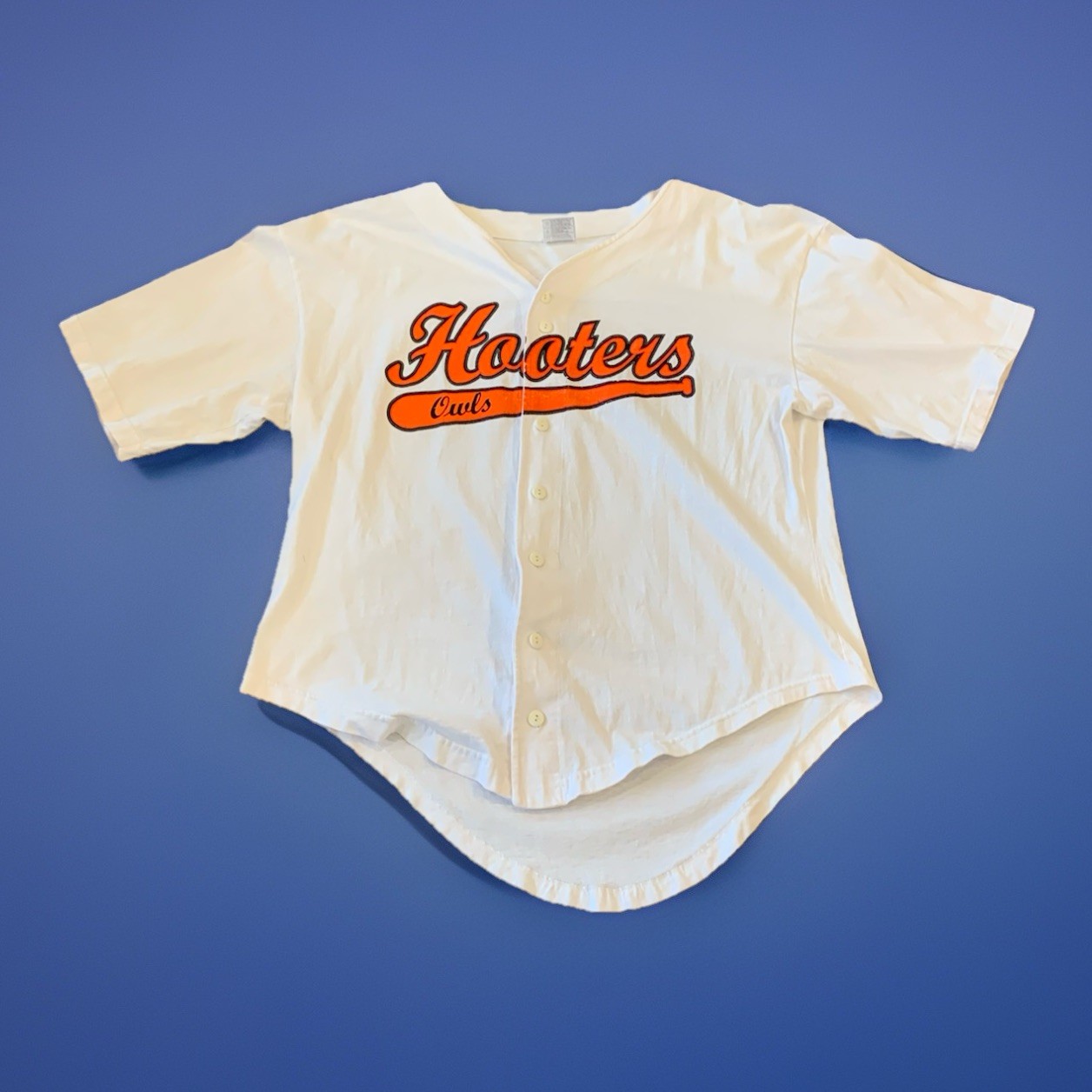Vintage 90s Hooters Owls Baseball Jersey Men’s Size XXL 100% Cotton USA Made🔥 gallery