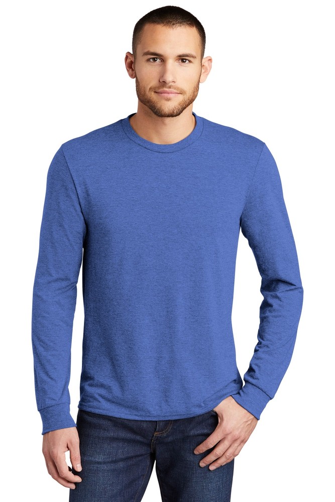 District Mens Long Sleeve Perfect Tri Crew Neck Tee DM132