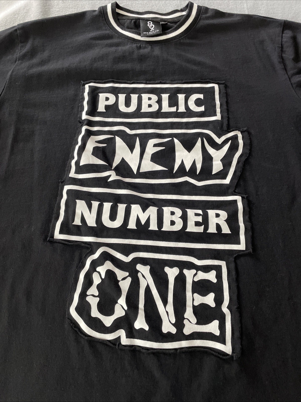 8 & 9 Mfg Co T-shirt Mens Size XL Black White “ Public Enemy Number One “ gallery