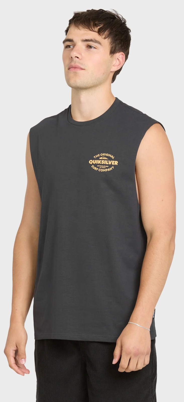 Quiksilver Men's The Shed Tank Top - Oversized Cotton Muscle Tank, Phantom - New gallery
