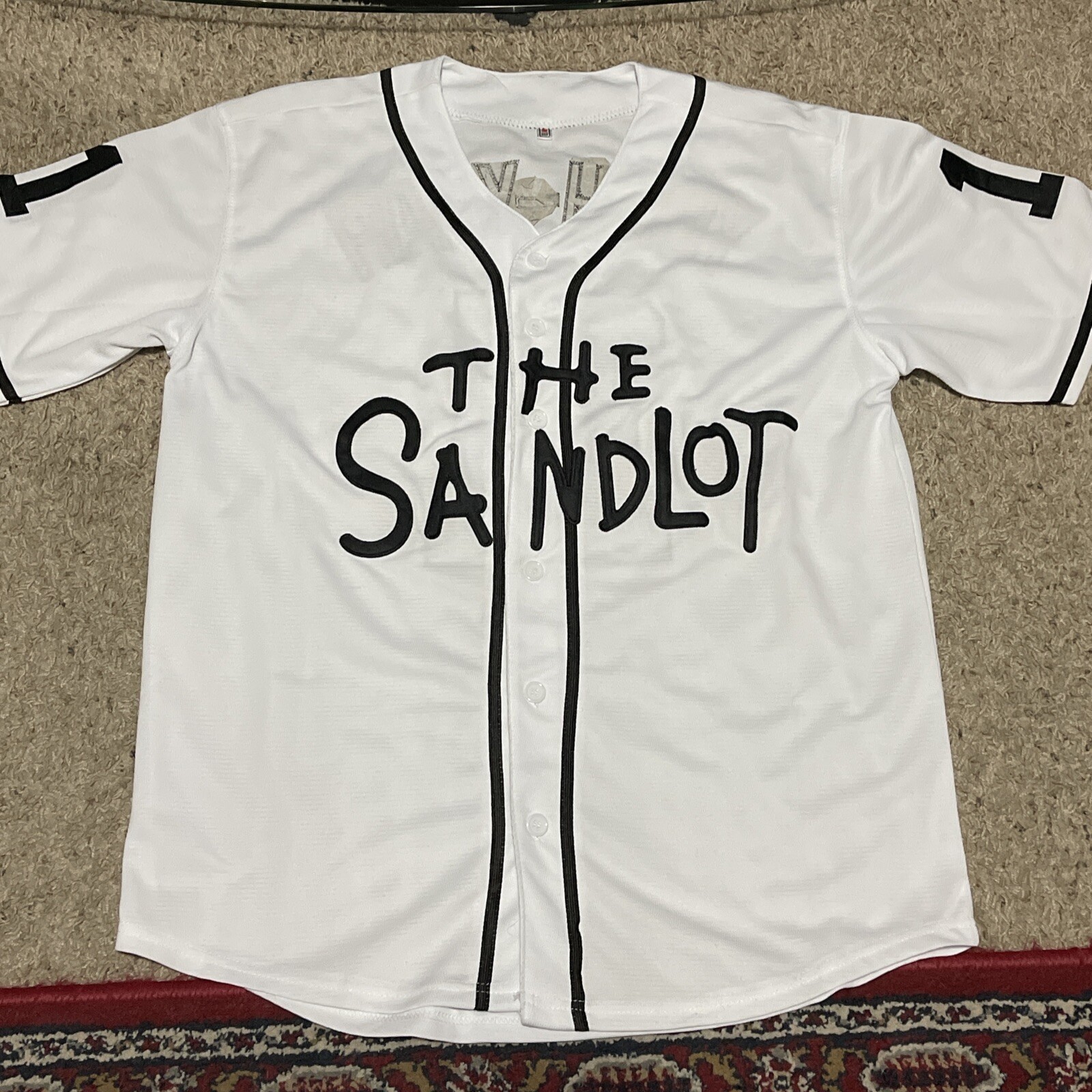The Sandlot Baseball Jersey Yeah-Yeah # 11 Button Down All Stitch Shirt Medium gallery