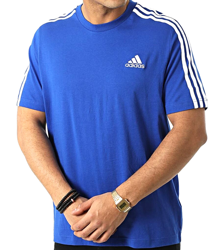 NEW MENS ADIDAS ORIGINALS ESSENTIALS 3 STRIPES TEE SHIRT ~SIZE MEDIUM #HE4410