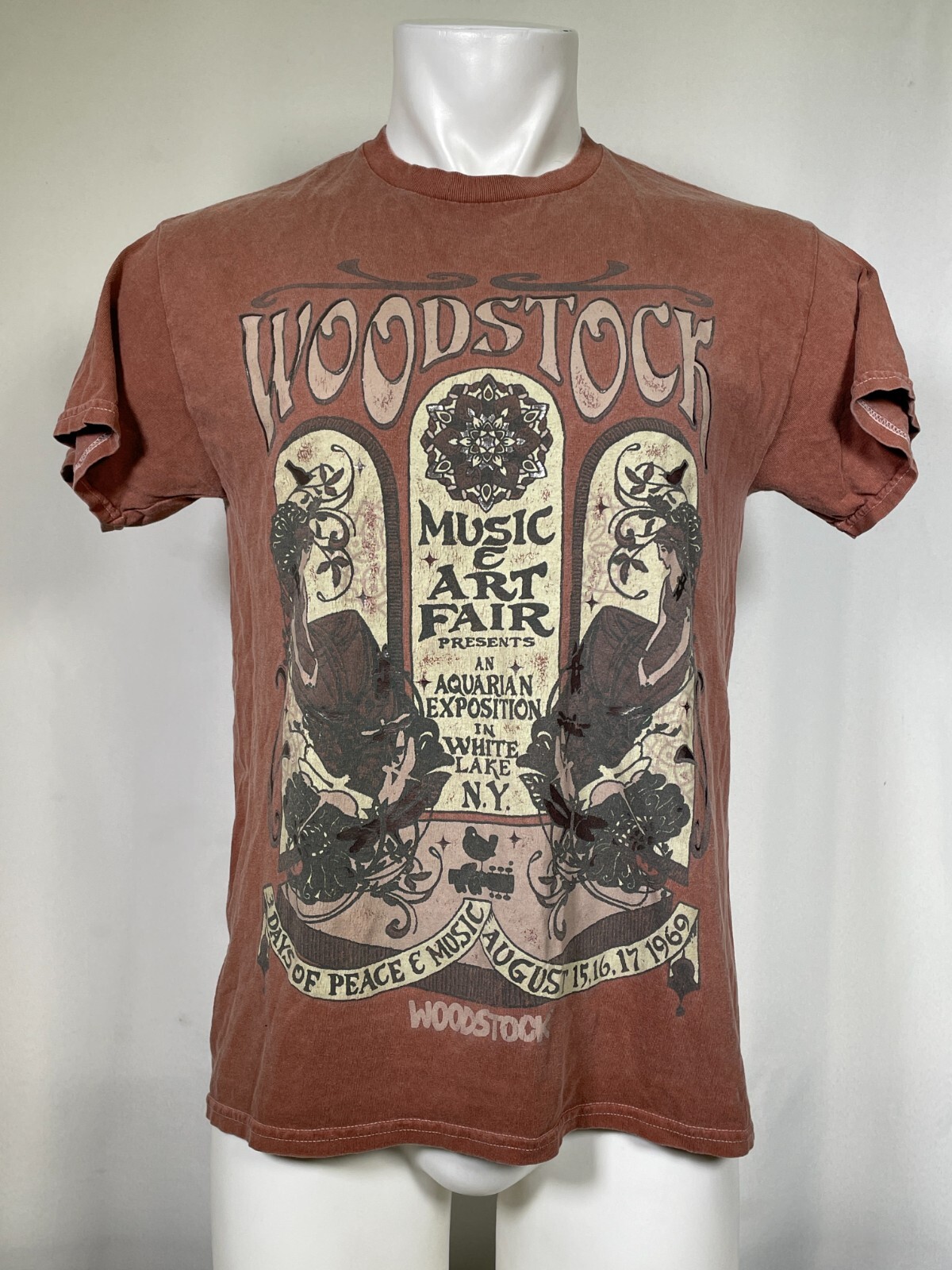 Woodstock 1969 Music & Art Fair Brown T-Shirt Men’s SMALL