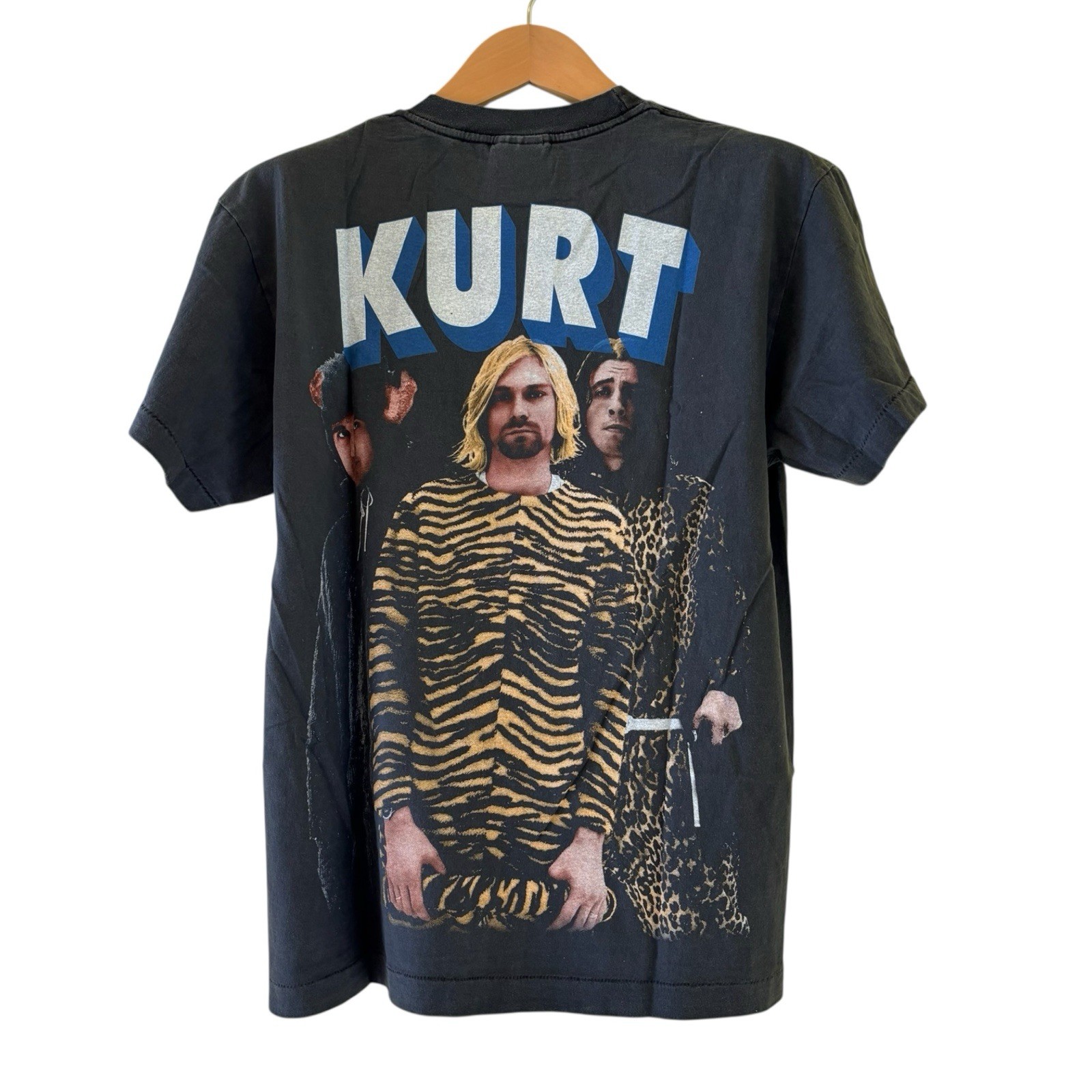 VTG Kurt Cobain Band Shirt Tee Nirvana Single Stitch REPRINT Size L gallery