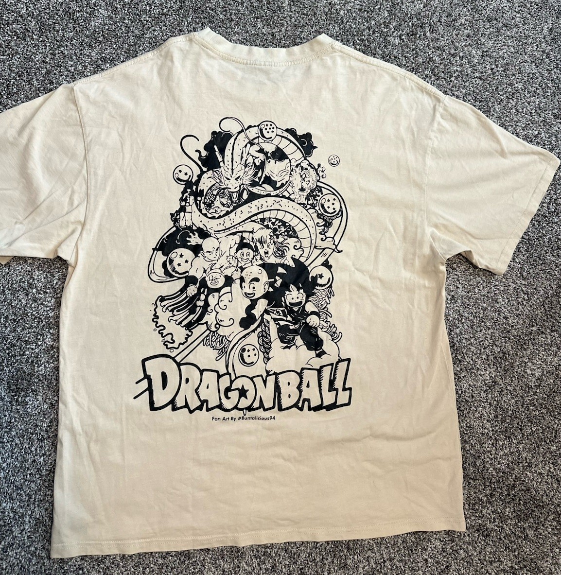 Dragon Ball Z Lace Valley Shirt Cream Beige Size M/L Rare Fan Art gallery