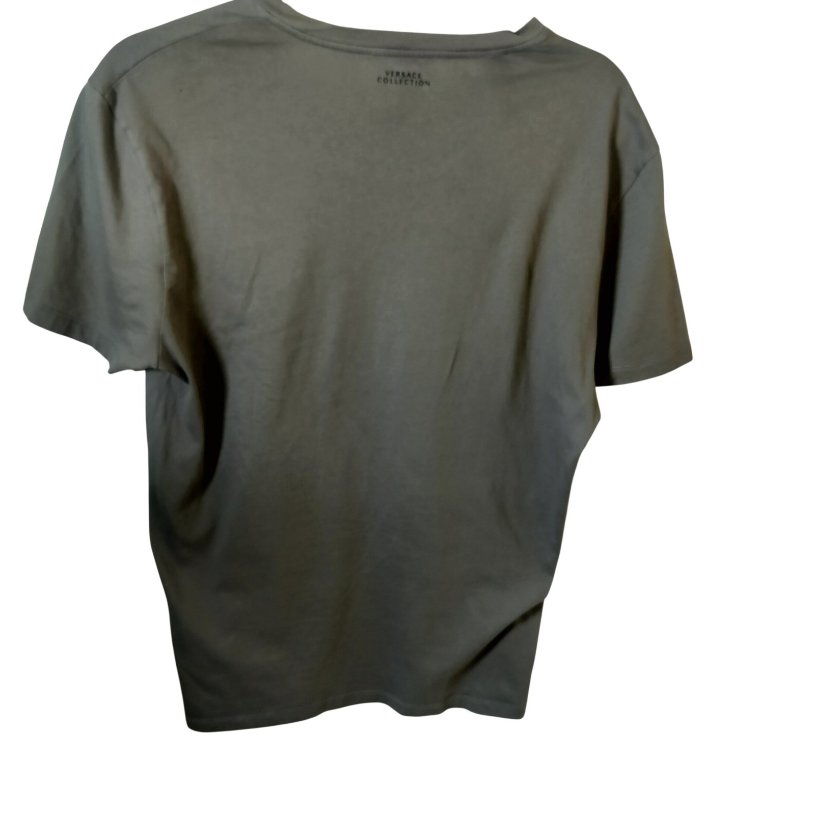 Versace Collection Medusa Graphic T-Shirt Olive Green Grey Mens Crew Neck Tee gallery