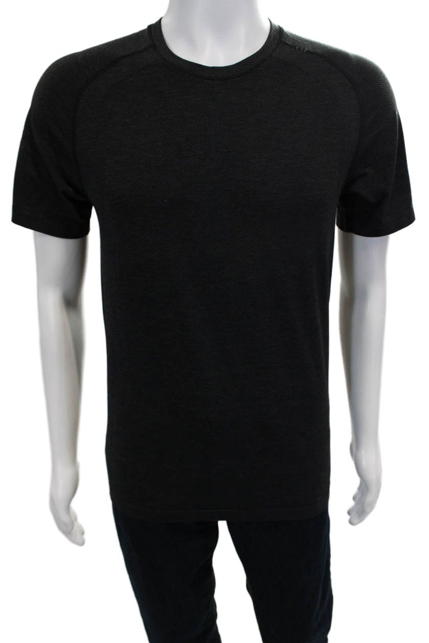 Lululemon Mens Black Short Sleeve T-Shirt Nylon Blend Crew Neck Size S gallery