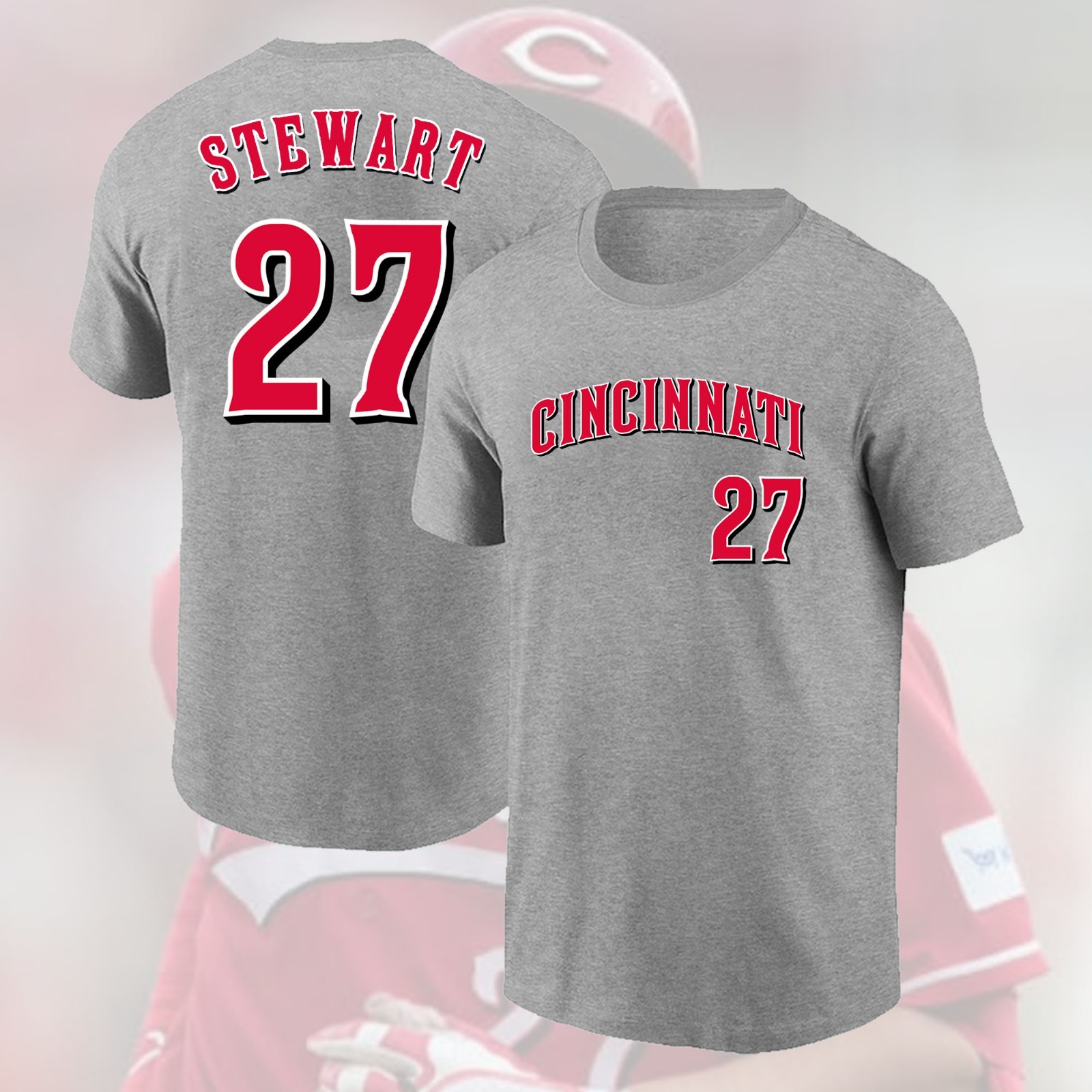 HOT ITEM! Sal Stewart #27 Cincinnati Reds 2026 Name & Number Fan Gifts gallery