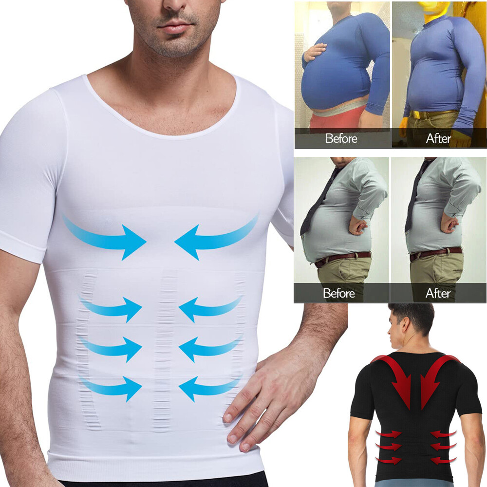 Shaper Men's Body Toning T-Shirt Ultra Durable Vest Compression Underwear Shirts gallery