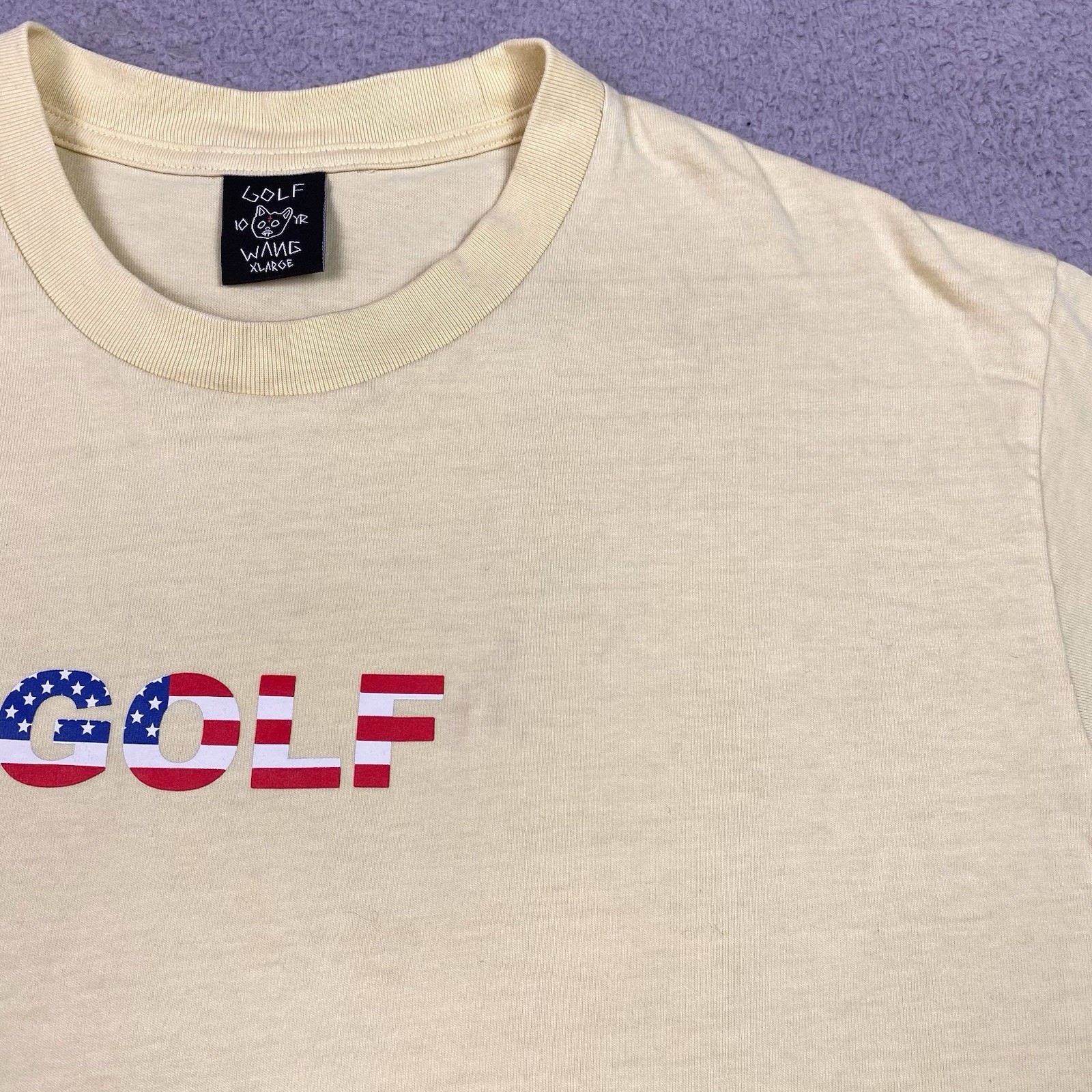 GOLF WANG T Shirt Men's Size XL Yellow Short Sleeve Crewneck Tyler The Creator * gallery