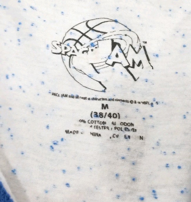 Space Jam White Tank Top Adult Medium Sleeveless Bugs Bunny Daffy Duck Taz gallery