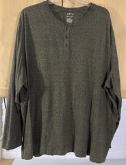 Apt.9 Premier Flex Stretch Henley Shirt Men’s 4XB Soft Touch Long Sleeve Brown