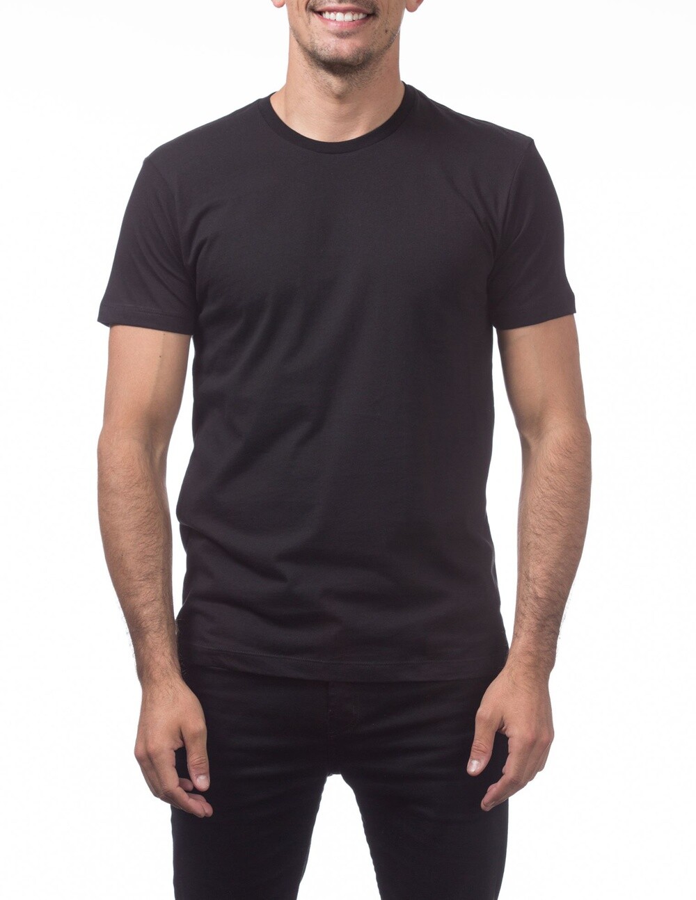 PRO CLUB MENS LIGHTWEIGHT T SHIRTS 4 X-Large BLK WHITE gallery