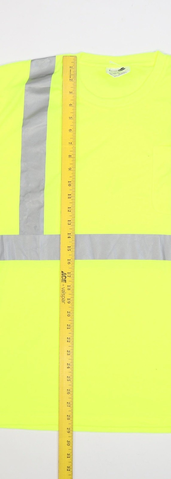CornerStone Shirt Mens Large Yellow Hi Vis Reflective ANSI Class 2 Long Sleeve gallery