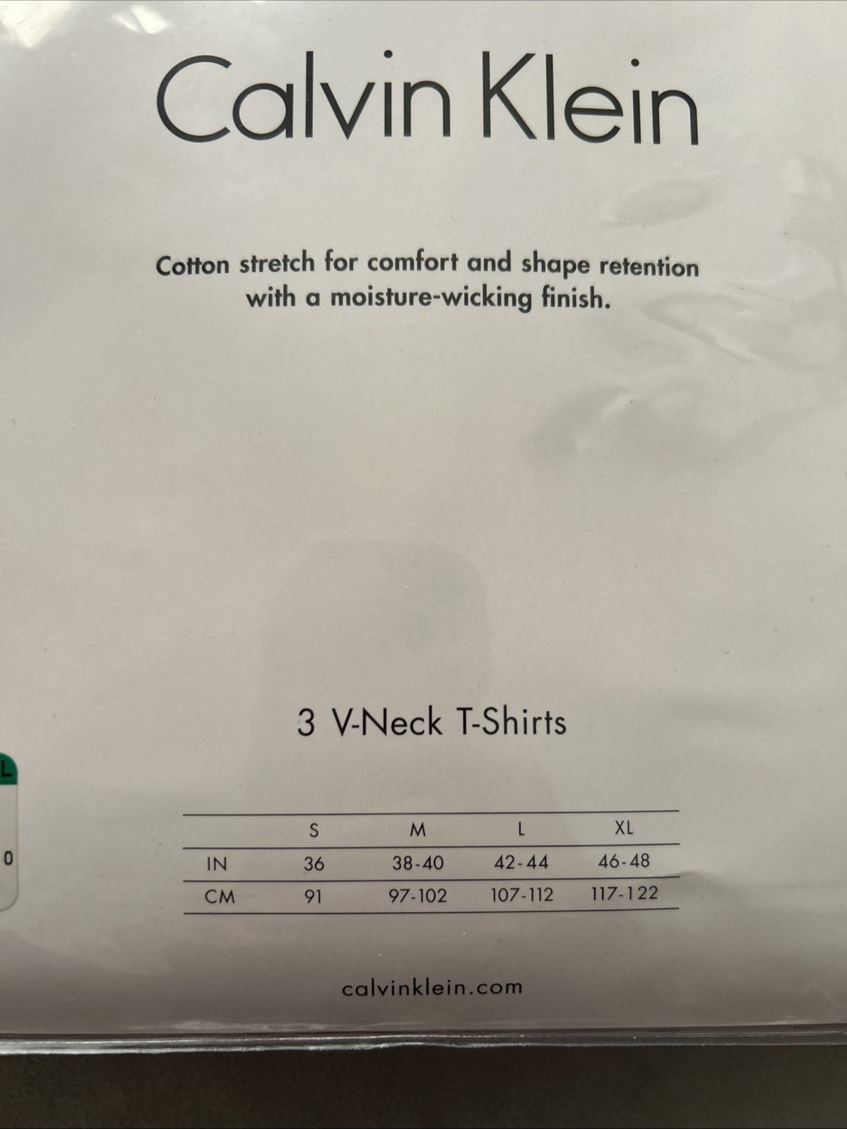 Calvin Klein 3 Pack Cotton Stretch V-neck T-shirts XL White New In Package gallery
