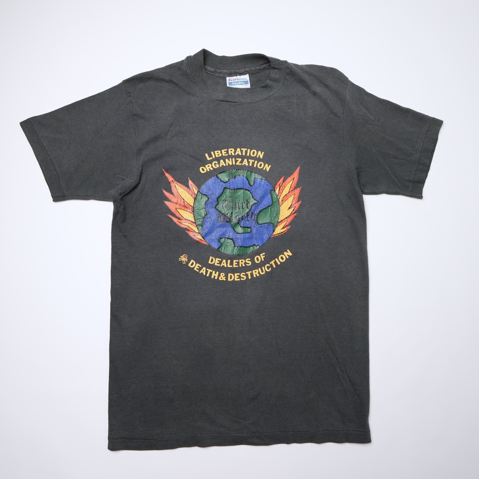Vintage US Army Fort Jackson Tank Hill T Shirt Mens Medium 80s Military PT Hanes