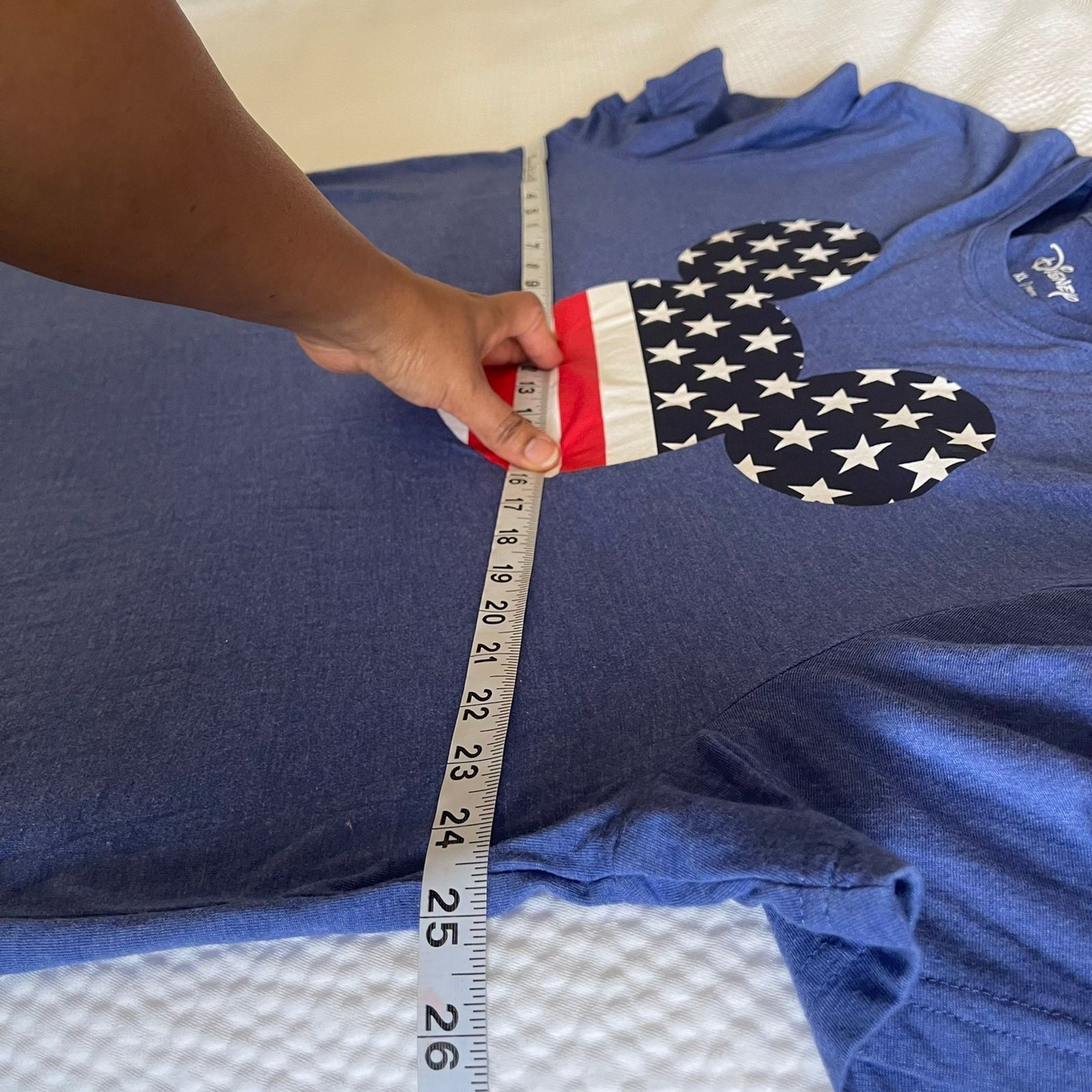 Disney Mickey Mouse American Flag Shirt Mens XL Blue Patriotic 4th of July Tee gallery