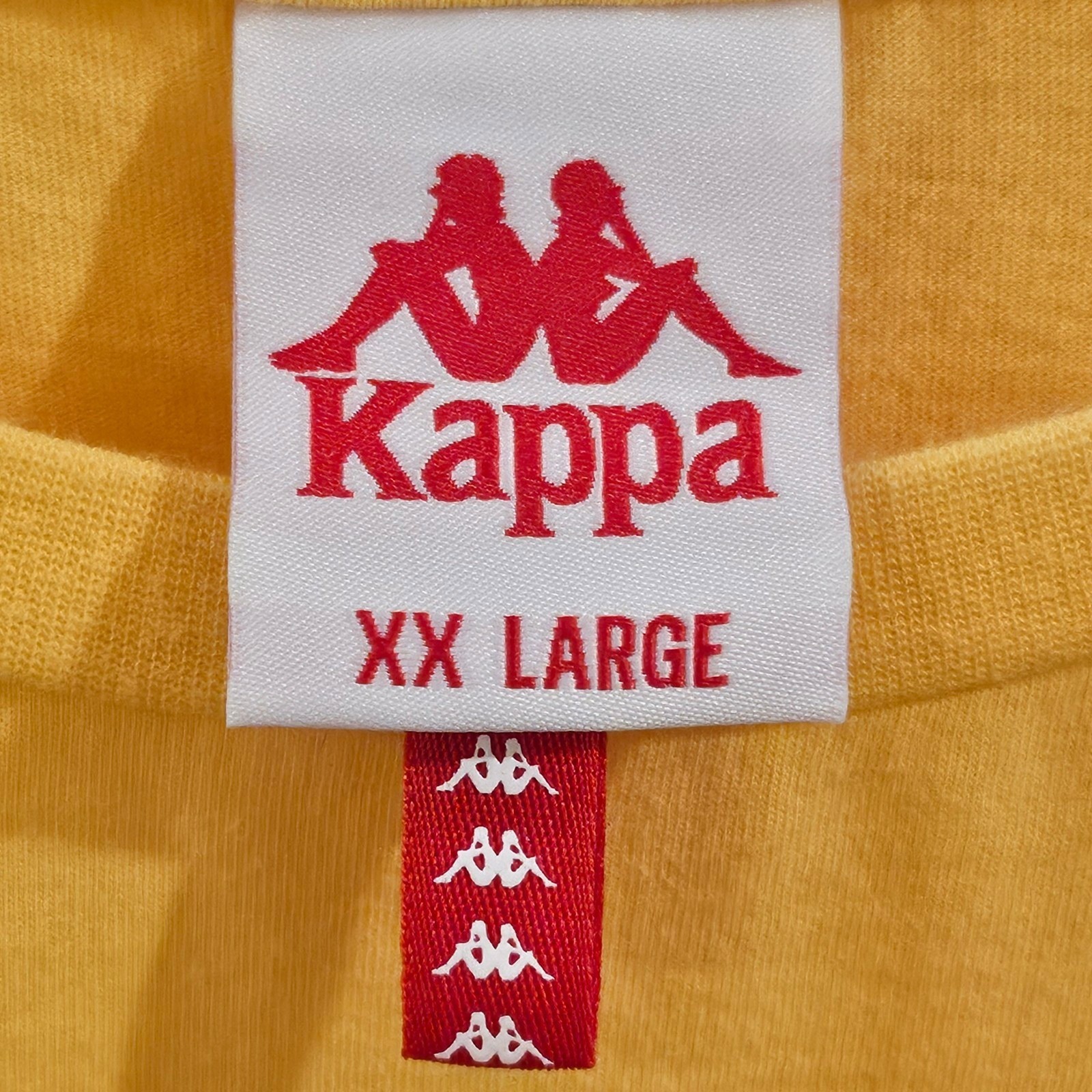 Kappa 222 Banda Balima Short-Sleeve T-Shirt - Yellow & White - Size XXL Slim-Fit gallery