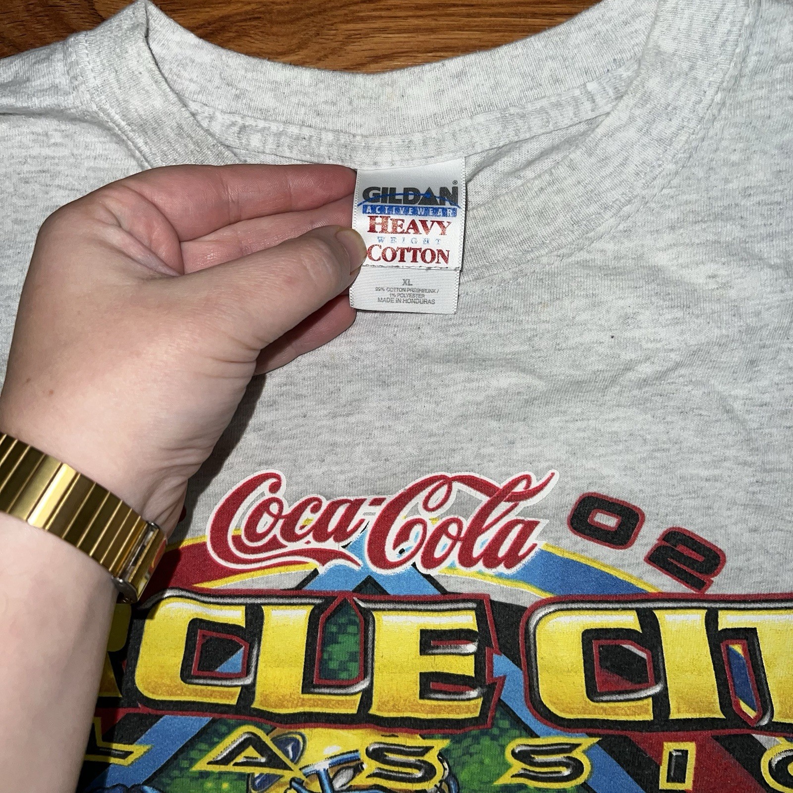 Vtg Ambush Sportswear Circle City Classic RCA Dome Coca Cola Football T Shirt XL gallery