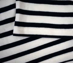 New MAISON LABICHE Ivory Navy Stripe COLOMBIER SAILOR ORGANIC COTTON T-SHIRT XL
