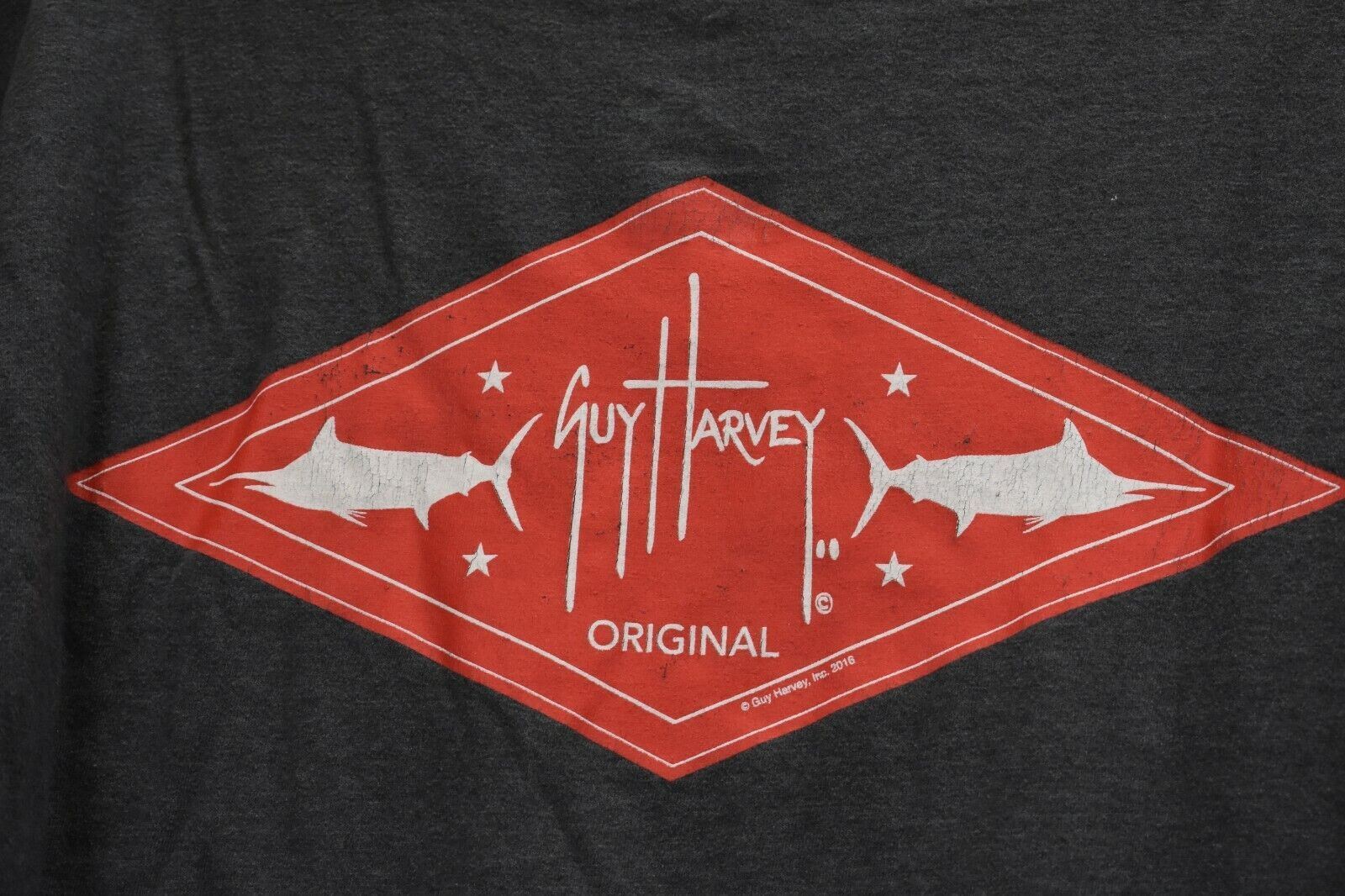 Guy Harvey Original Mens Black Scoop Neck Short Sleeve Casual Graphic T-Shirt M gallery