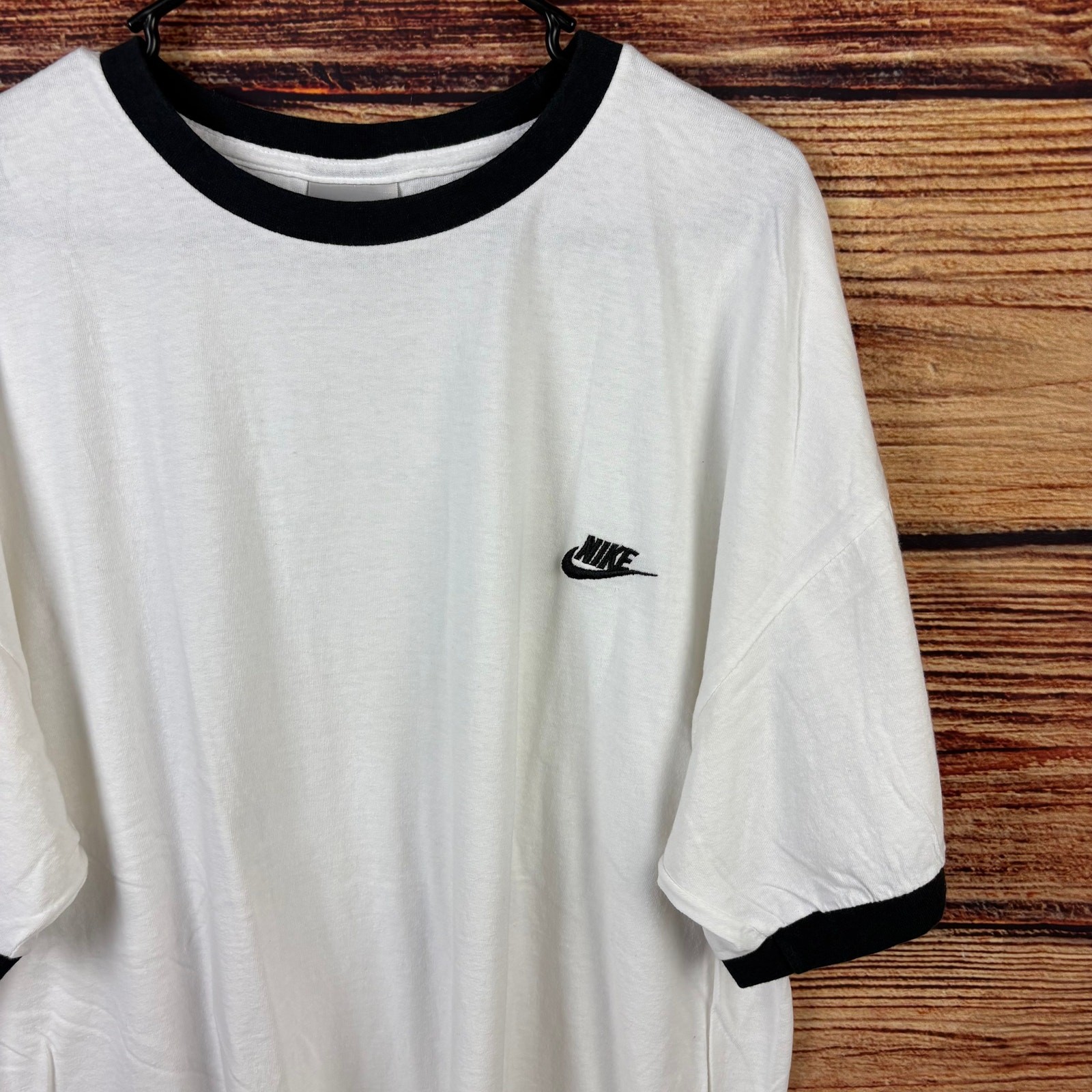 Vintage Nike Silver Tag White Essential Ringer T-shirt size Men's 3XL gallery