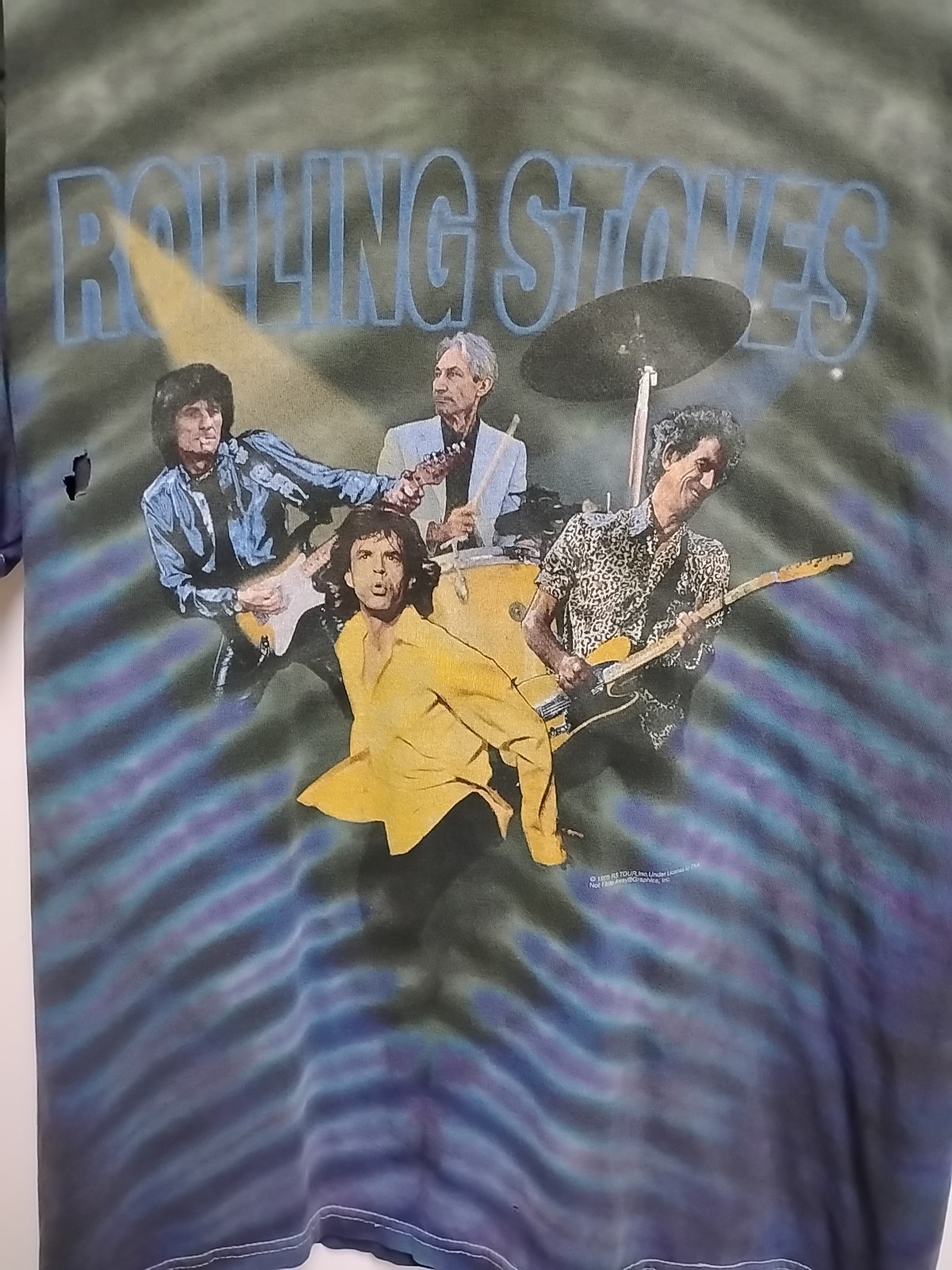 Rolling Stones No Security Tour t-shirt 1999-tie dye-no tags#11 See Measurements gallery