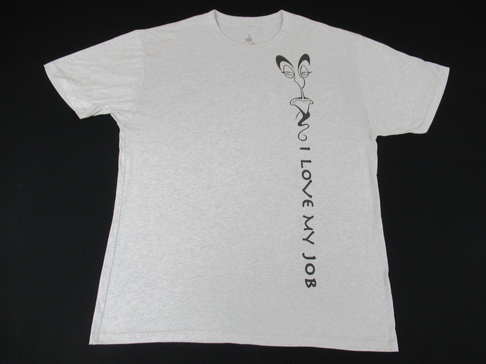 DISNEY PARKS ALADDIN’S JAFAR VILLAIN I LOVE MY JOB -GRAY XL T-SHIRT-D1807
