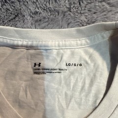 Under Armour White Graphic Camo Logo Tee Crew Neck Short Sleeve Men’s L Loose