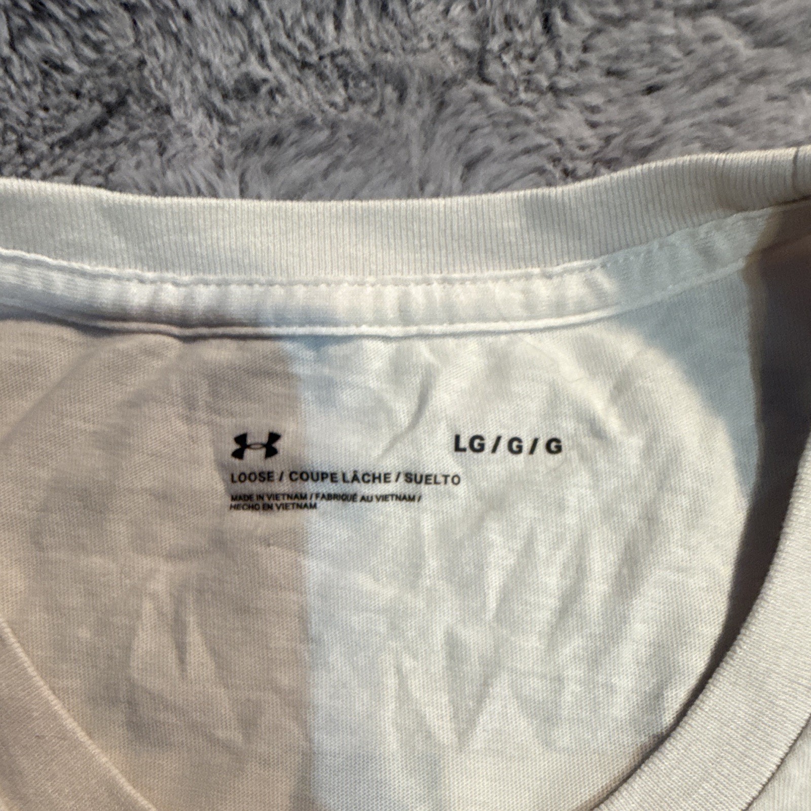 Under Armour White Graphic Camo Logo Tee Crew Neck Short Sleeve Men's L Loose gallery