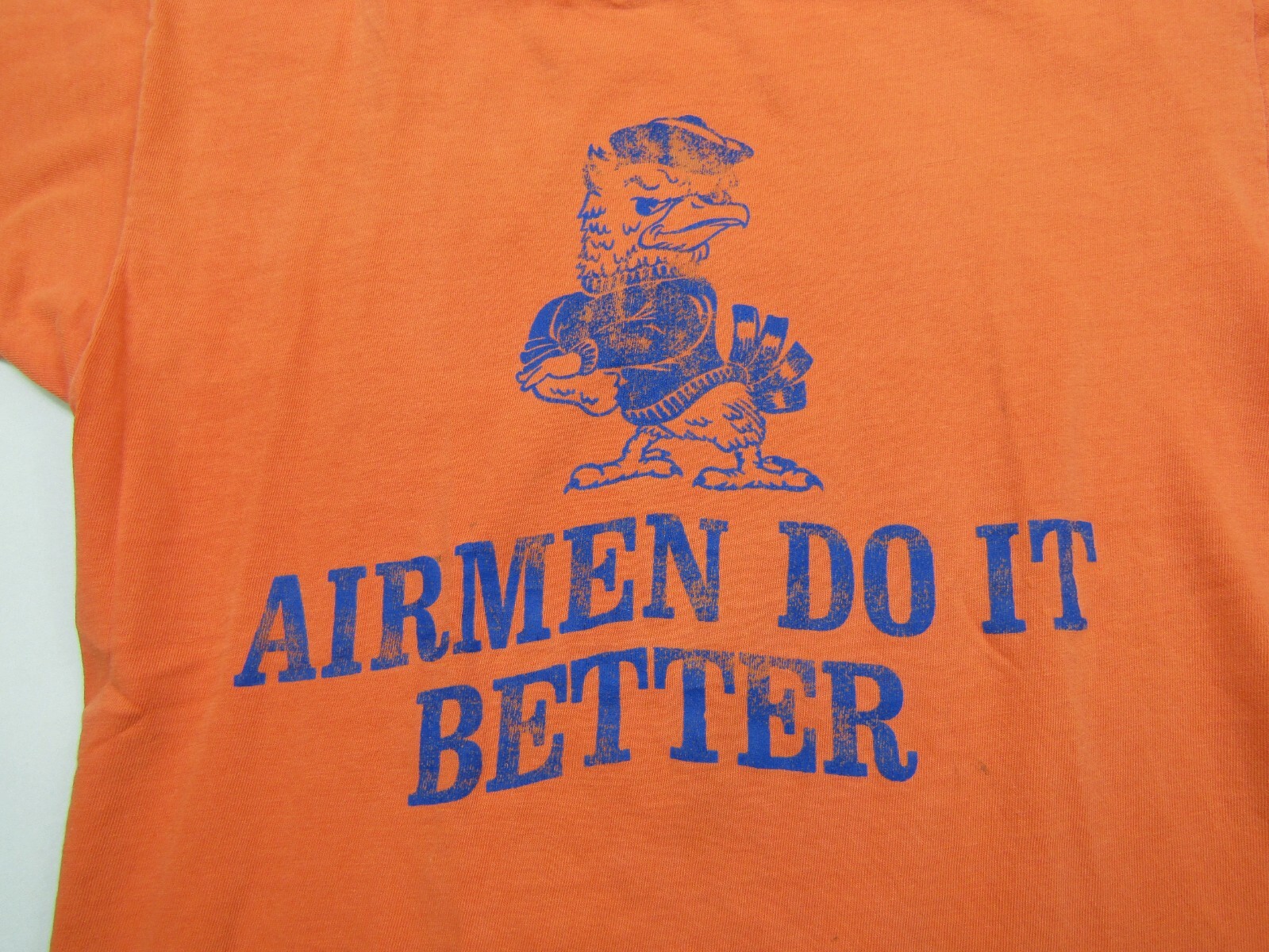 VTG Airmen Do It Better T-Shirt Mens Medium Orange Military Eagle Artex 80s Tee gallery