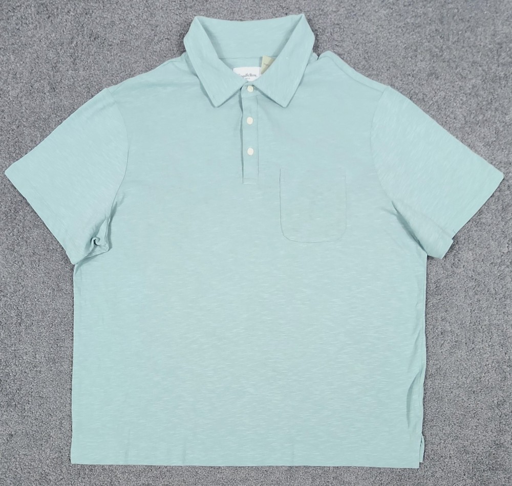 Men’s Polo T Shirts Medium with Pocket Teal Green 2 Pack Goodfellow Co Cotton