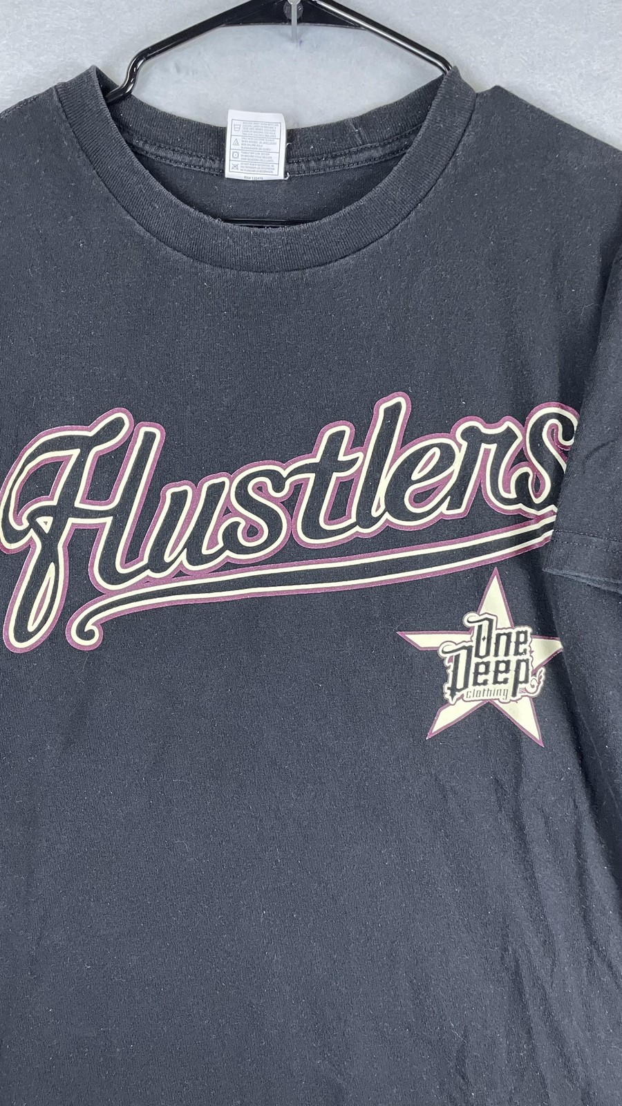 Shaka Shirt Mens Large Black Hustlers One Deep Graphic Tee T-Shirt Streetwear gallery