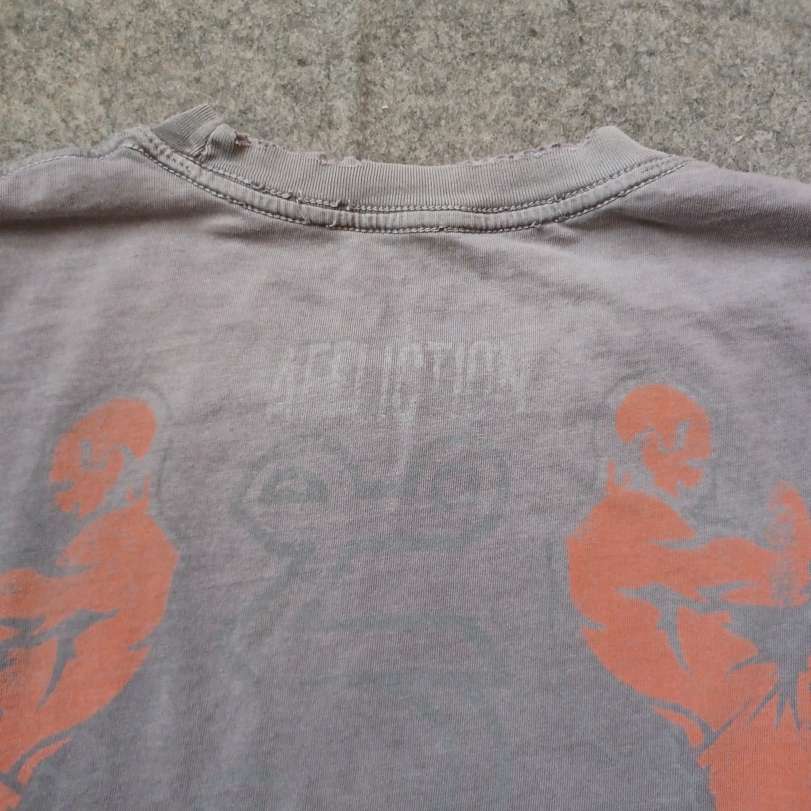 Affliction Sport T Shirt Mens XXL Gray Muay Thai Graphic Distressed Faded USA gallery