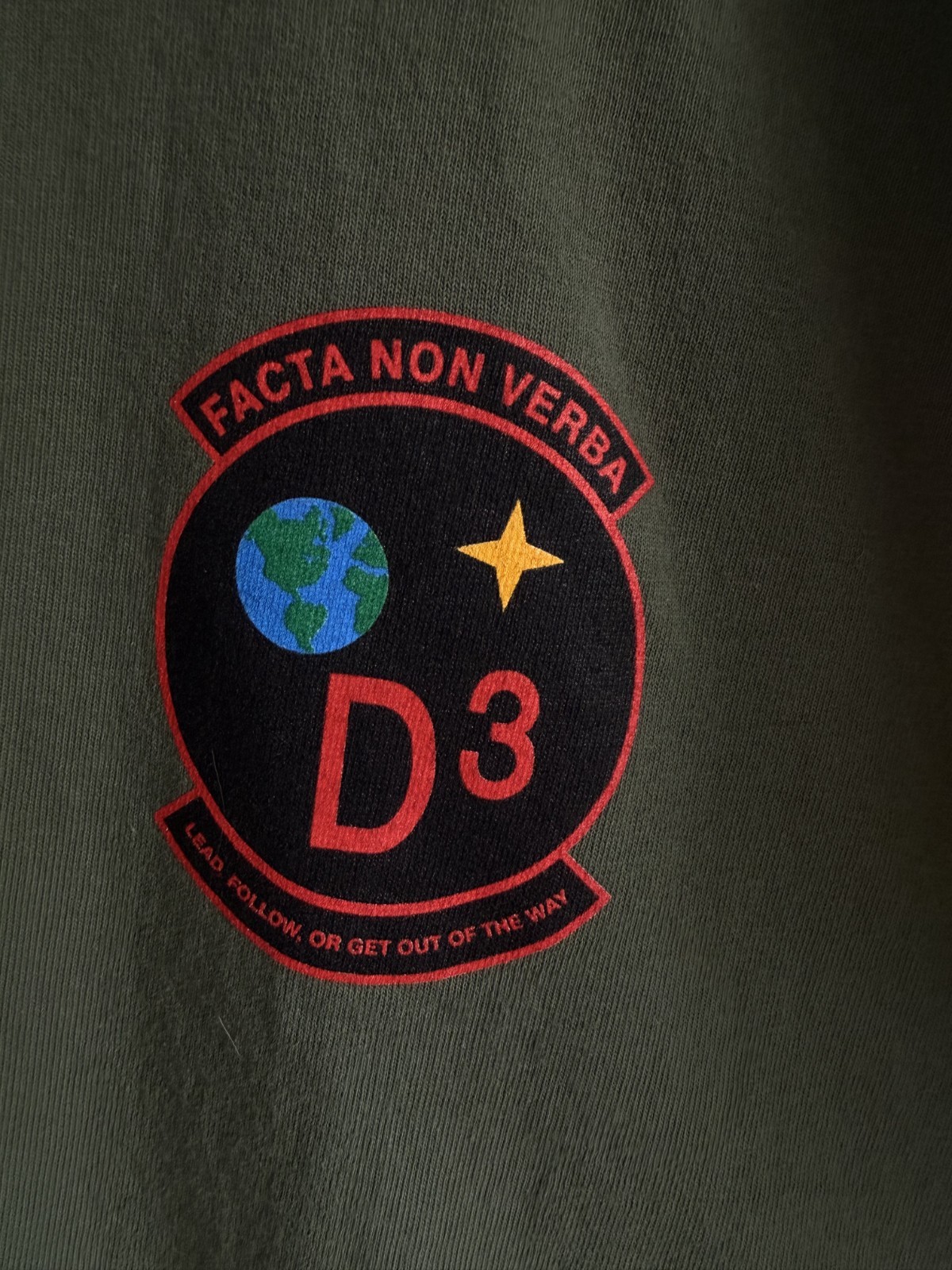 USSF US Space Force Space Delta 3 heavyweight tee Olive L rare military curate gallery