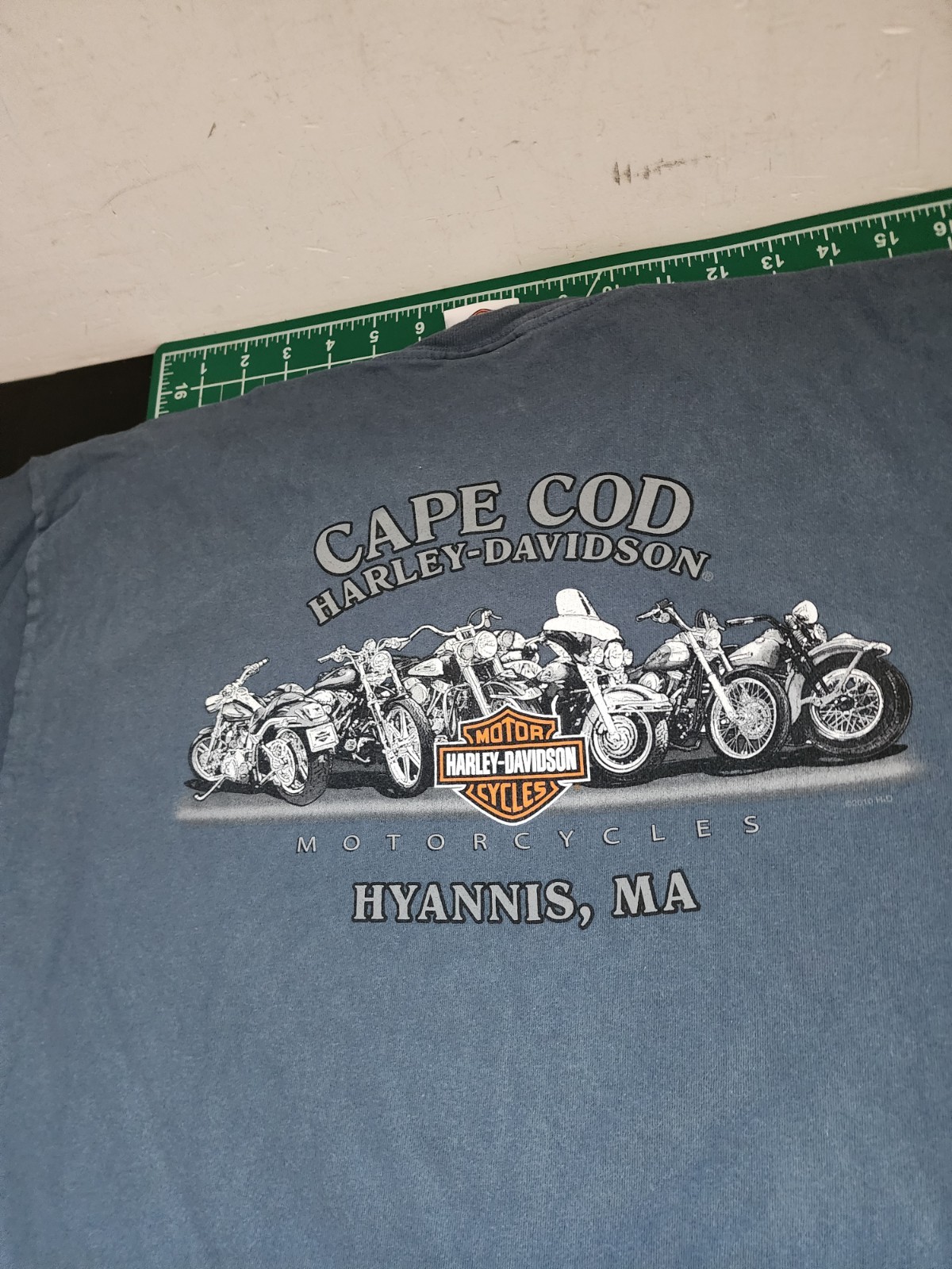 Harley Davidson Legendary Double Sided T-Shirt Sz XL Blue Cape Cod Hyannis MA gallery