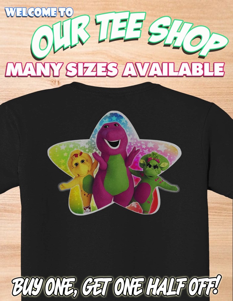 BARNEY & FRIENDS STAR – Custom Shirt BJ & Baby Bop TV Show – Free Shipping
