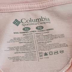 Columbia PFG Double Sided Graphic Pink Crew Neck T Shirt Sz XL Fish Marlin Gear