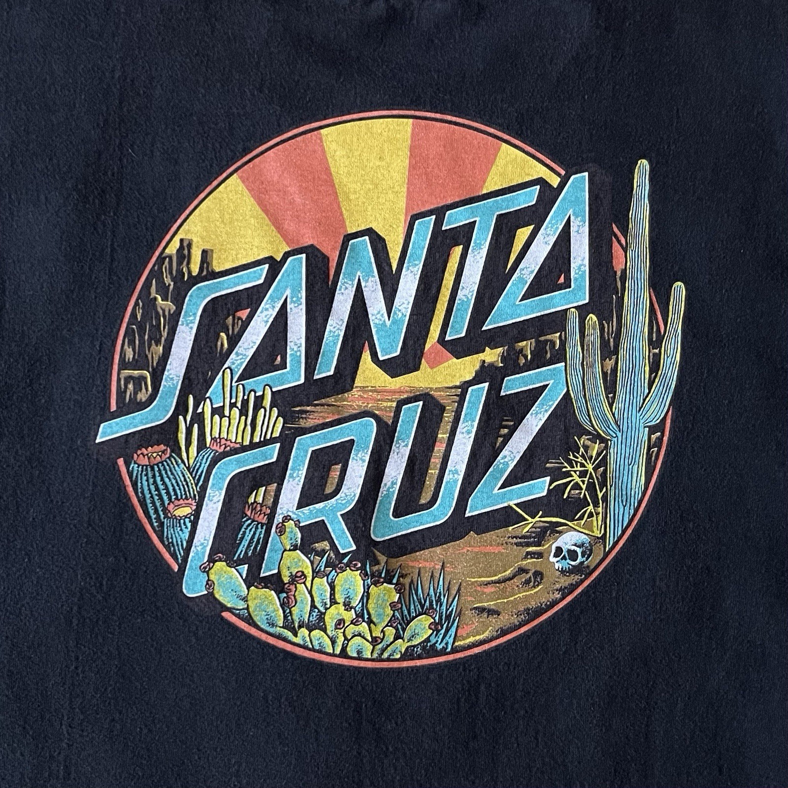 Santa Cruz Skateboards Copper Dot T-Shirt Black Size Medium Desert Graphic Skate gallery