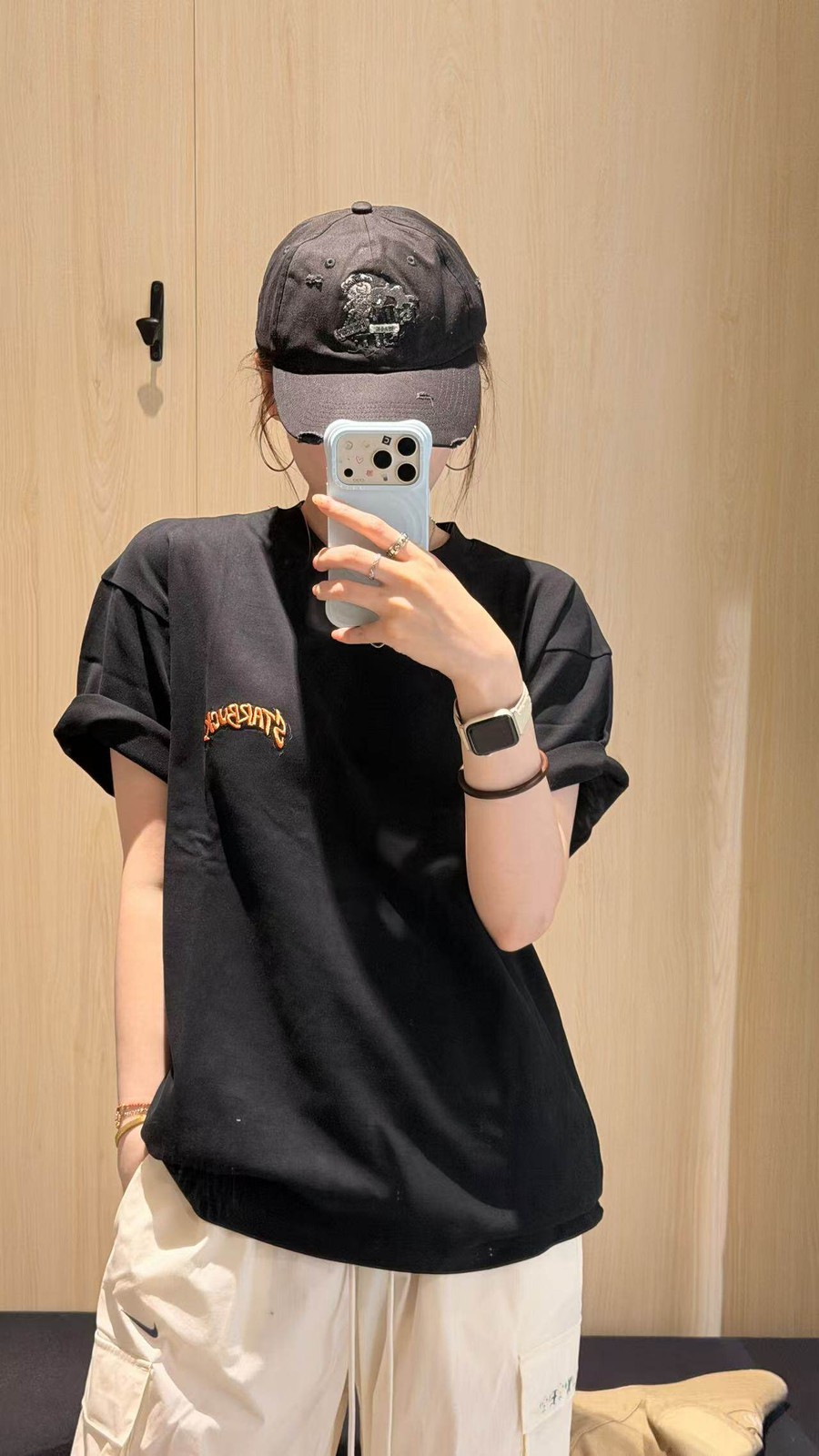 Starbucks Bearista Town Collection Embroidered Crew Neck Pure Cotton T-shirt gallery