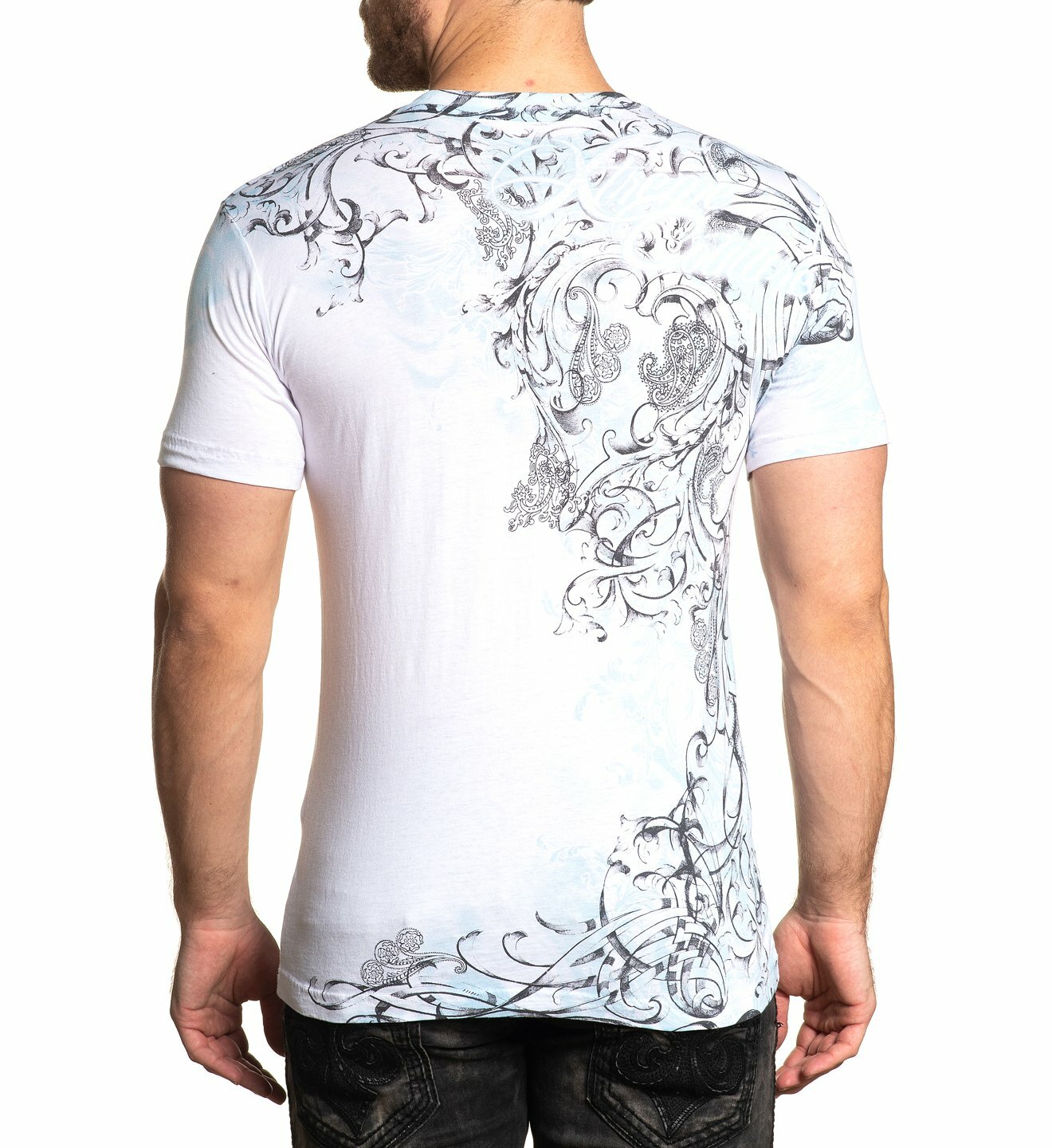 Xtreme Couture by Affliction Men's T-Shirt SCRAP HEAP Biker White MMA gallery