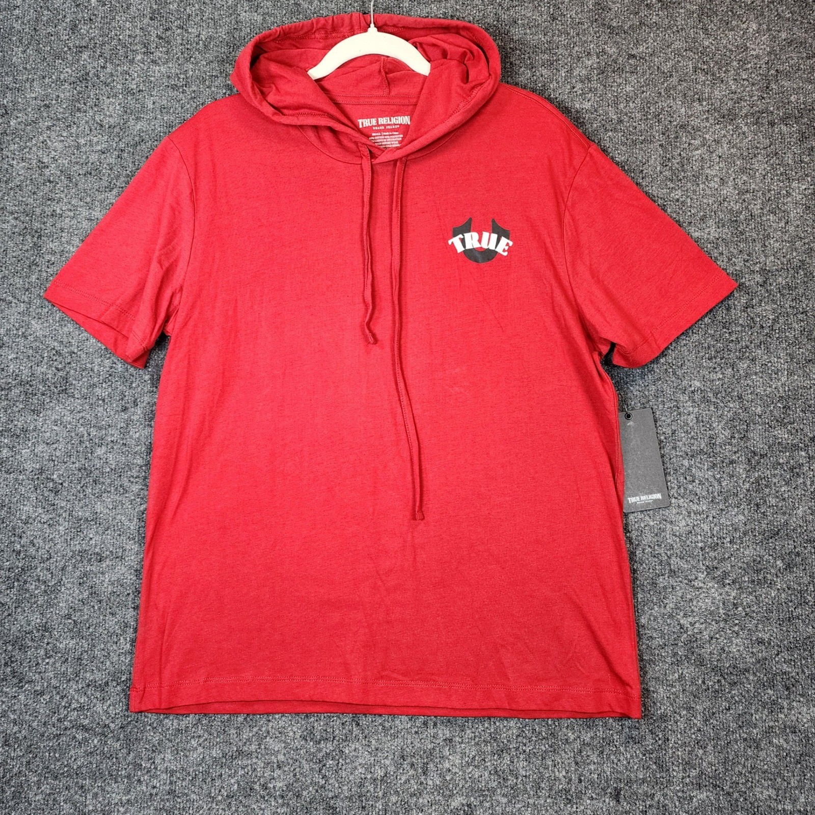 NWT True Religion Circular Hooded Tee Men's Streetwear Y2K Logo Graphic Size S gallery