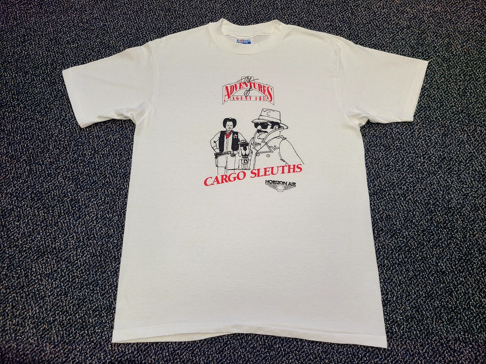 Vintage Horizon Air Shirt Size Large Cargo Sleuths Airlines Flying Pilot 90's gallery