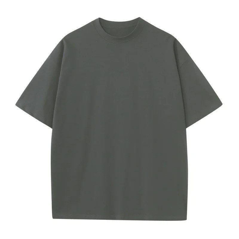 Men's 230G Solid Color 100% Cotton Casual Sports Oversized Short Sleeve T-Shirt gallery