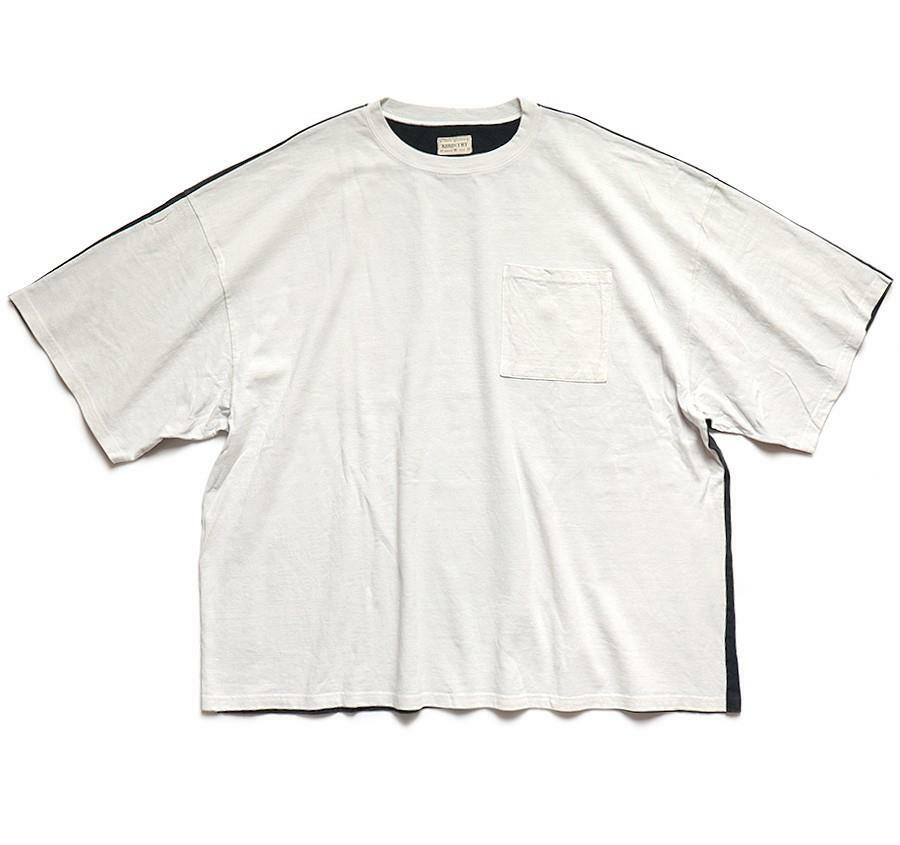 KAPITAL 2TONE BIG POCKET Tee BONE Skeleton black/natural new gallery