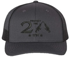 Protect The 2nd Amendment Richardson Embroidered One Size Fits All Trucker Hats