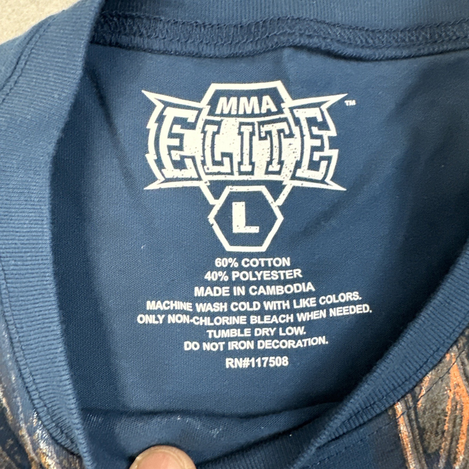 Vintage Y2K MMA Elite Thermal T Shirt Mens SIze Lace Long Sleeve Crewneck Skulls gallery