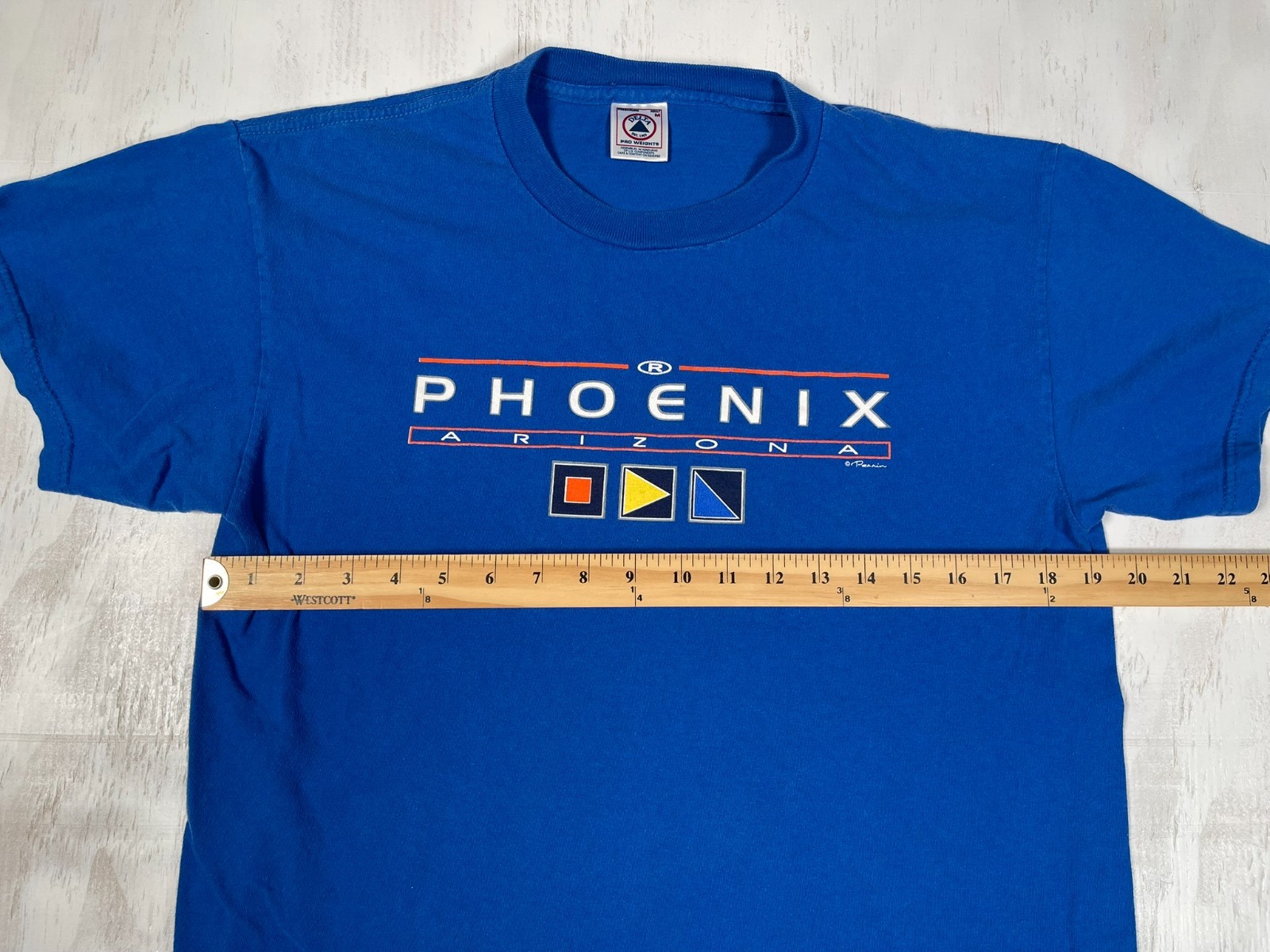 Vintage Delta Tag Men's Blue Phoenix Signed Perrin Size Medium gallery