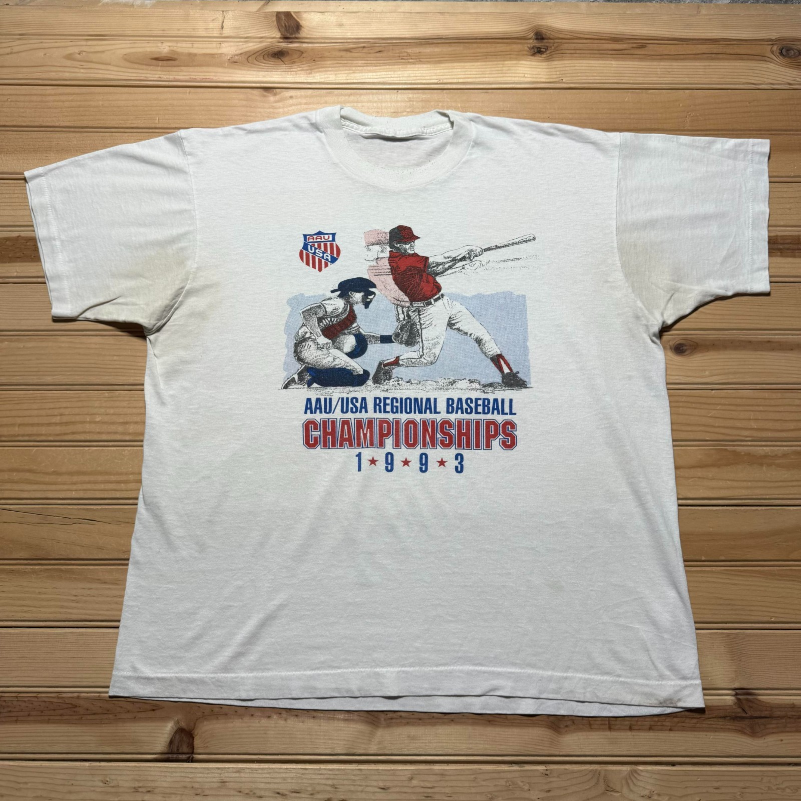 Vintage 90s 1993 AAU USA Regional Baseball Championships Shirt Single Stitch XL gallery