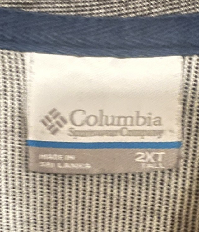Columbia Men’s Sz 2XTall 1/4 Zip Pullover Lightweight LS Shirt Gray K-832 gallery